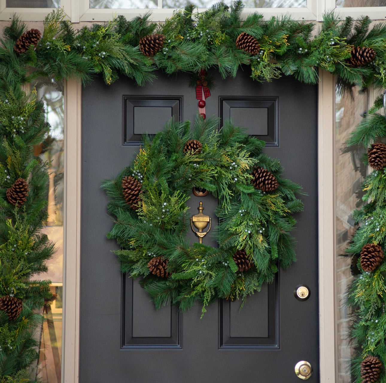 Christmas Front Door Wreath – Elegant Holiday Decoration