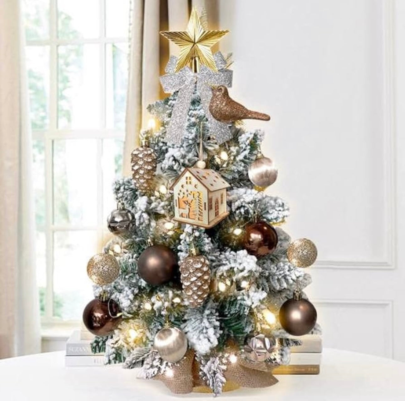 Mini Desktop Christmas Tree Set – Tabletop Holiday Decoration Kit