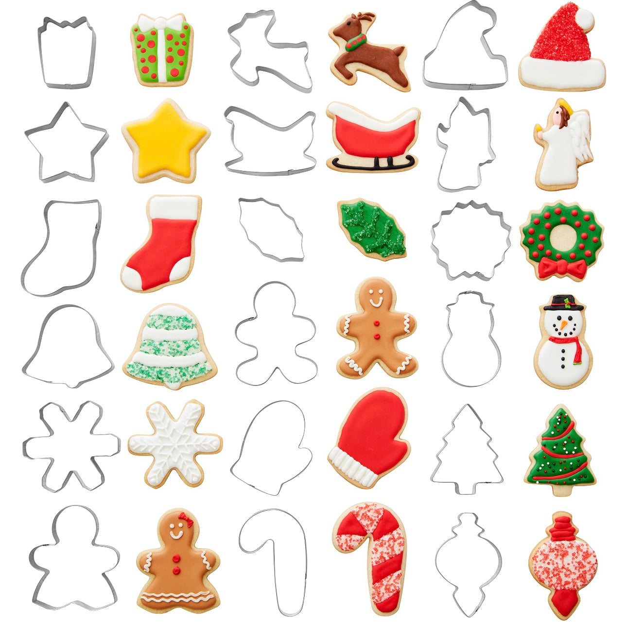 Christmas Cookie Cutters Set – 12-Piece Holiday Baking Shapes