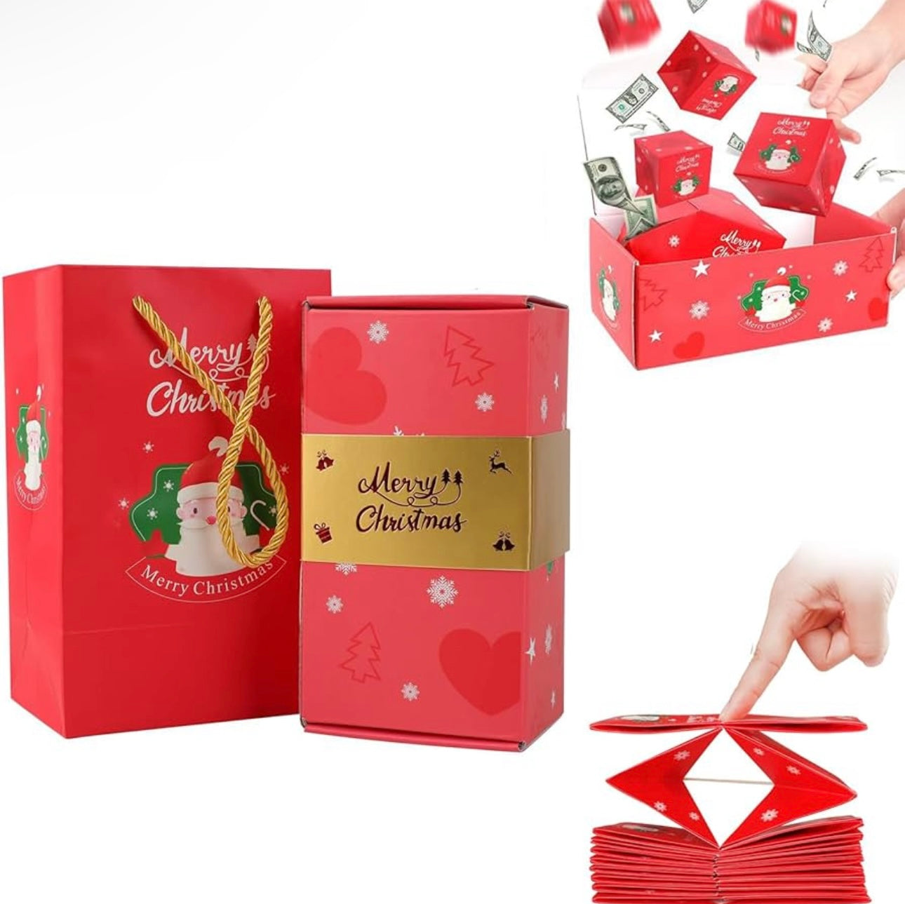 Christmas Magic Explosion Gift Box – Surprise Pop-Out Holiday Gift