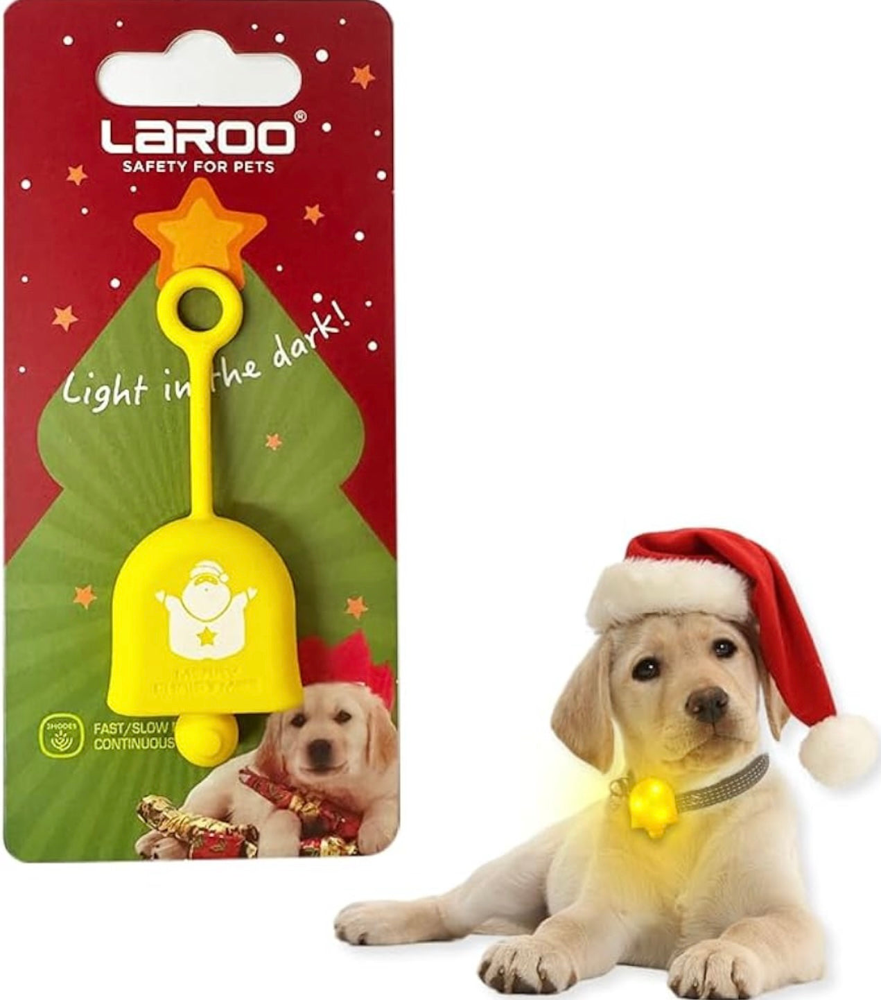 LED Glowing Christmas Pet Collar – Light-Up Safety Holiday Collar