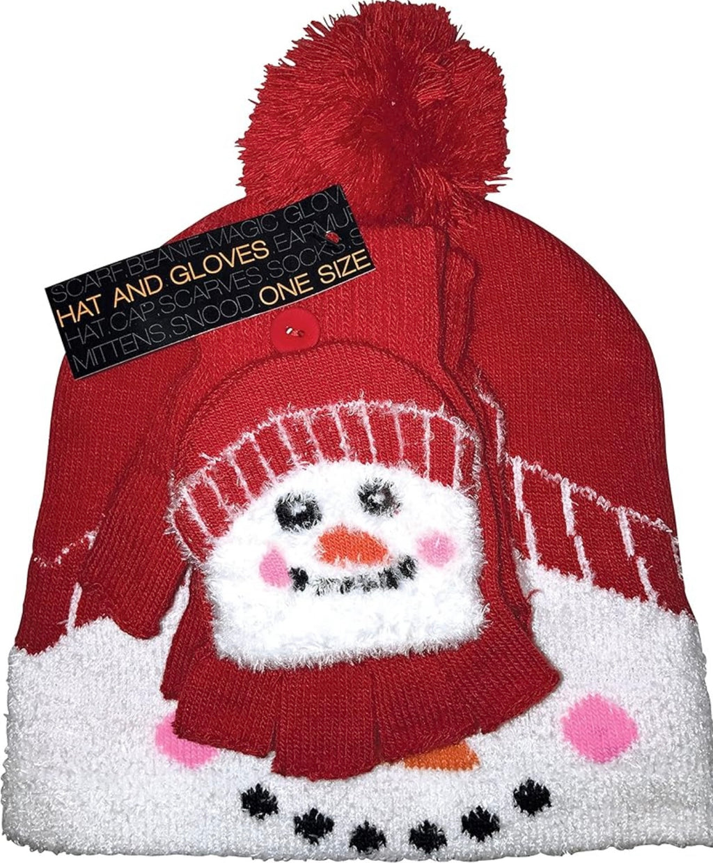 Kids Santa Hat & Gloves Set – Cozy Christmas Winter Set for Children