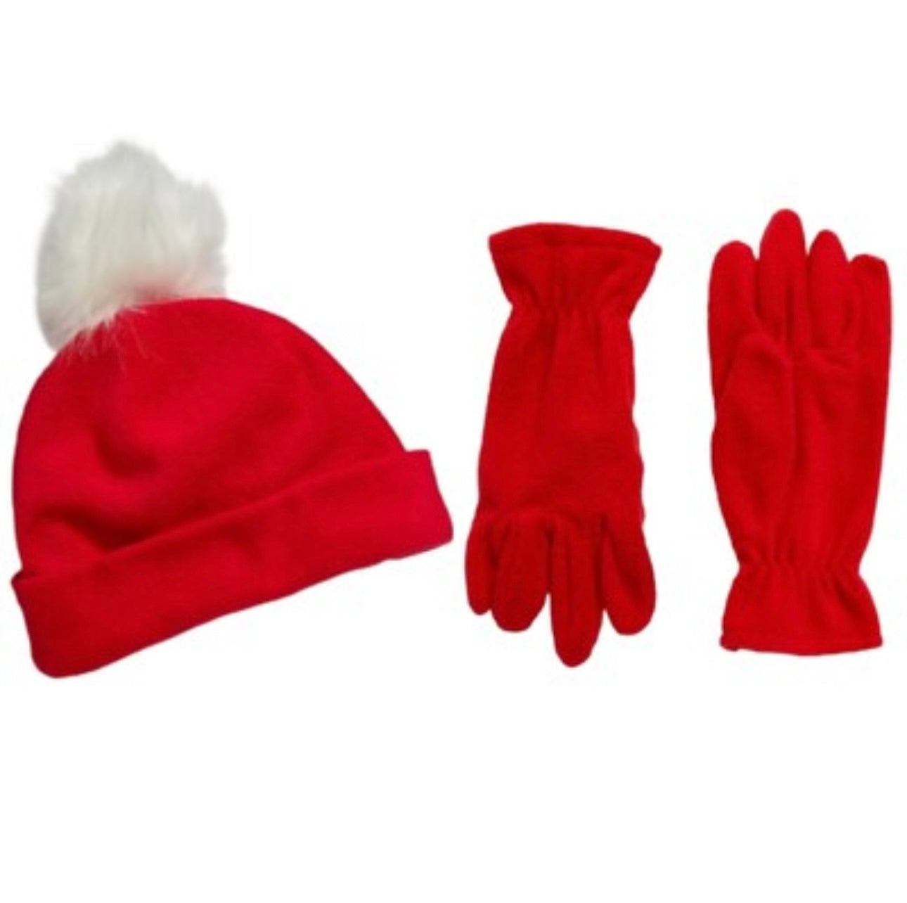 Kids Santa Hat & Gloves Set – Cozy Christmas Winter Set for Children