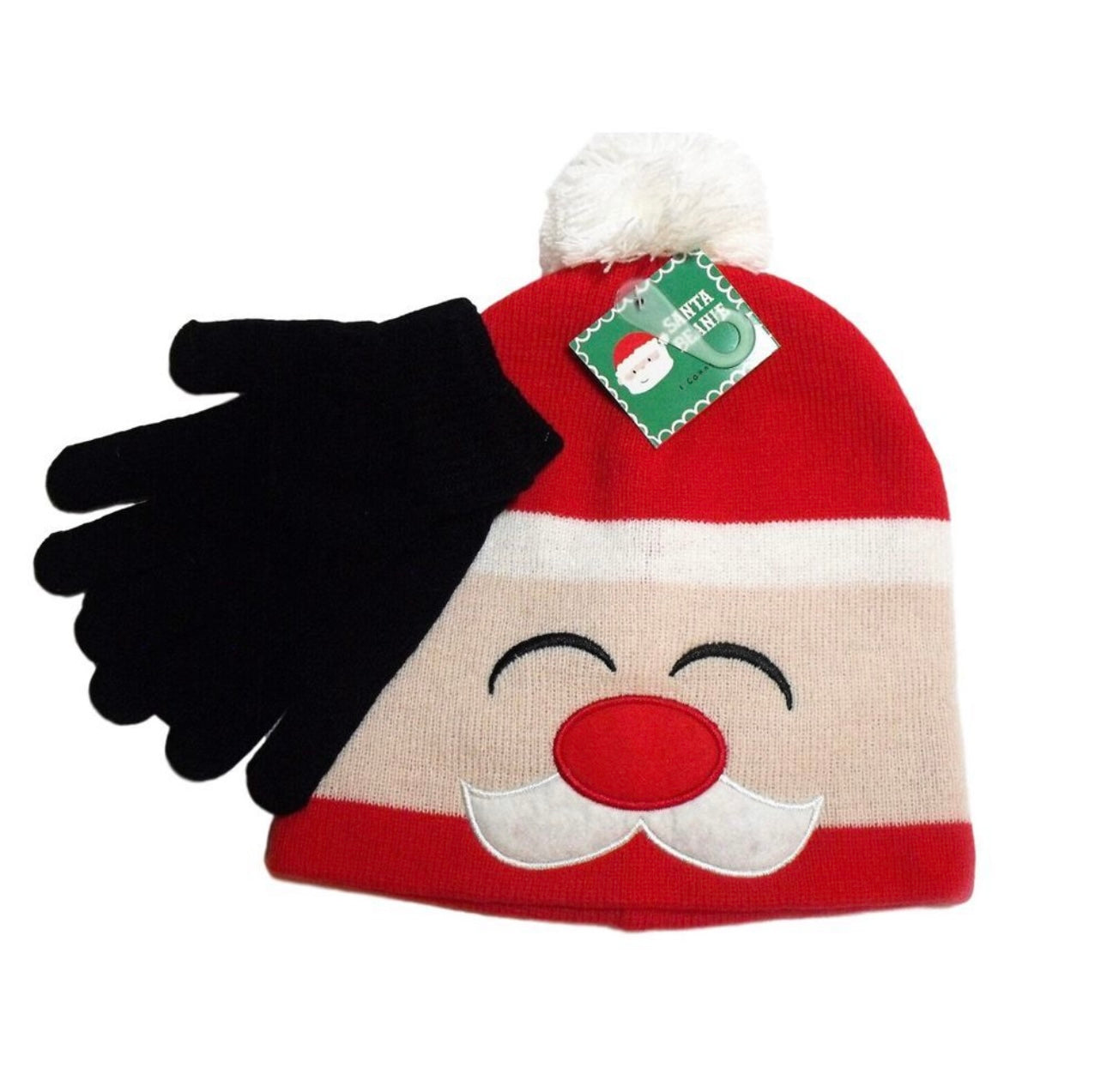 Kids Santa Hat & Gloves Set – Cozy Christmas Winter Set for Children
