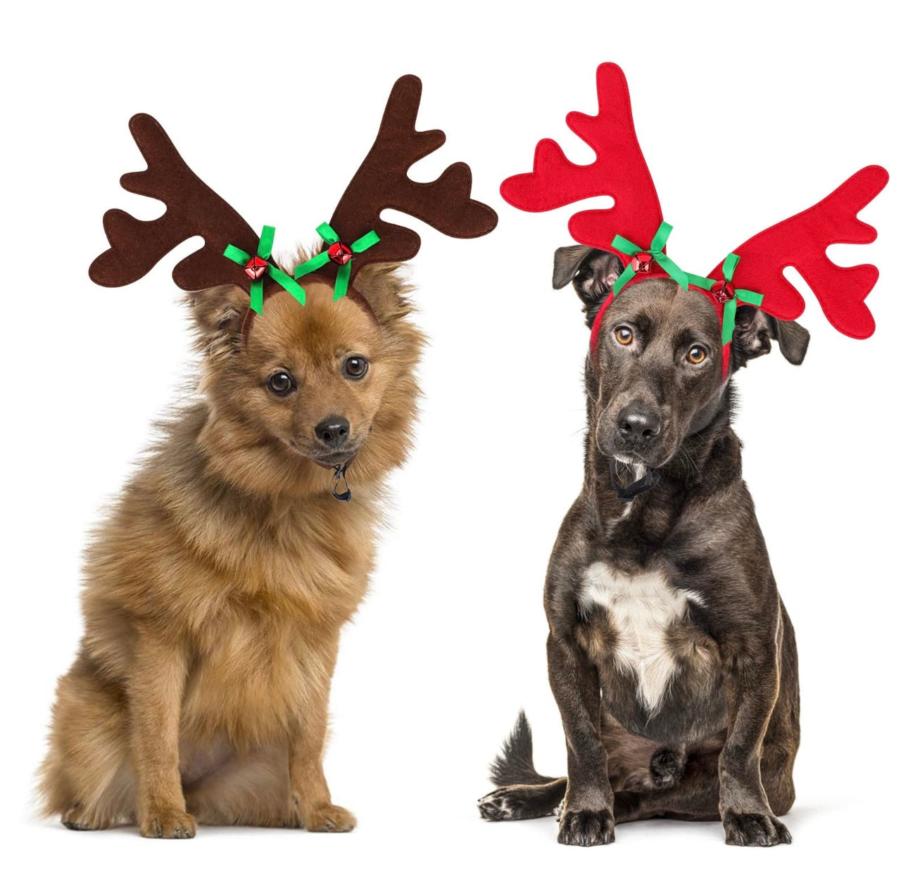 Christmas Reindeer Antler Headband – Holiday Costume for Dogs & Cats