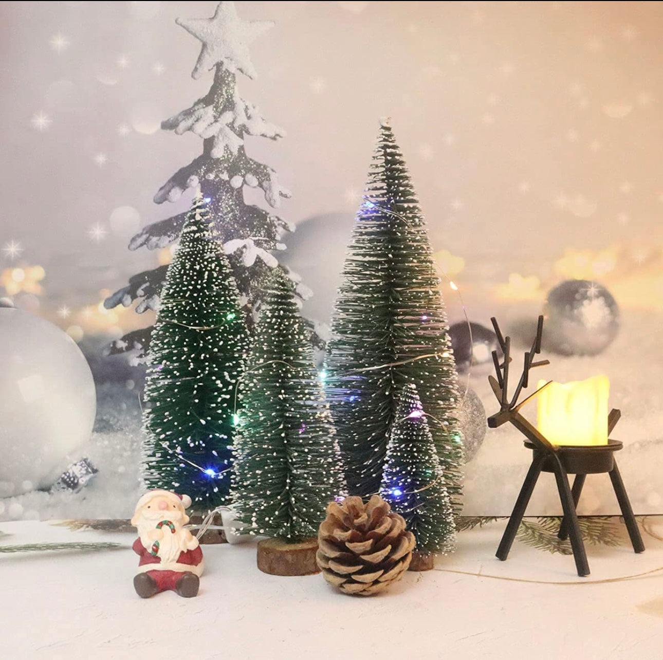 Mini Desktop Christmas Tree Set – Tabletop Holiday Decoration Kit