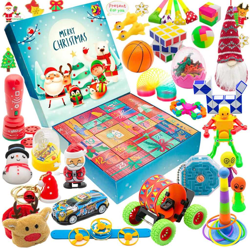 Kids Christmas Advent Calendar – 24 Days of Surprise Holiday Toys
