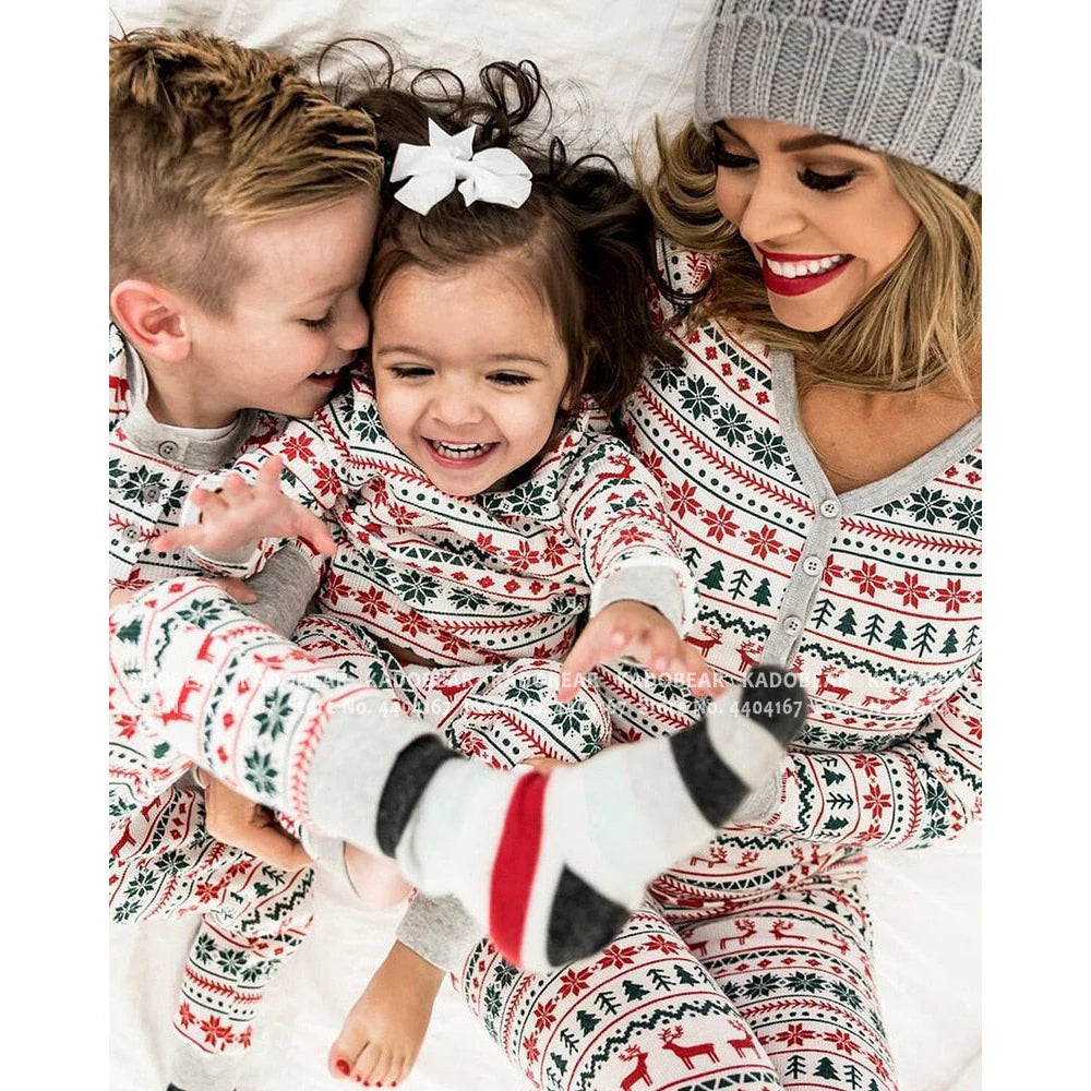 Family Matching Christmas Pajamas – Cozy Holiday Outfits for Couples, Kids & Babies | Festive Winter Sleepwear Set